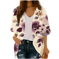 thumbnail image 2 of Xuyuer Cardigan for Women 3/4 Sleeve Lightweight Summer Kimono Cardigan Loose Beach Cover Up 2026 Summer Cardigan Casual V Neck Cute Tops Floral Kimono Summer Short Cover Ups, 2 of 7