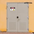 thumbnail image 2 of Danger High Voltage Aluminum Sign | Electrical Shock Hazard Caution Sign | Pre-drilled Mounting Holes, 10" x 14", 2 of 6