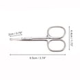 thumbnail image 2 of Tijeras de Cabeza Redonda para Mujeres 1 Pc Recortadora de Cejas para Baño Acero Inoxidable Tonalidad Plateada, 2 of 3