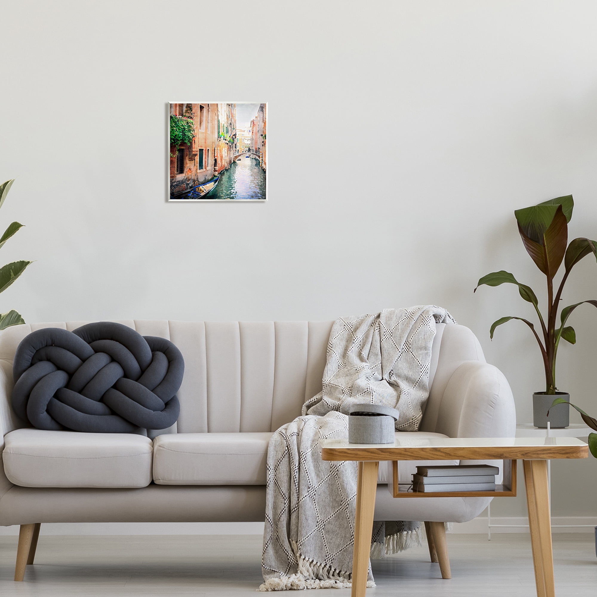 Stupell Industries Gondola in Canal Travel & Places Painting Unframed Art Print Wall Art, 12 x 12