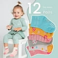 thumbnail image 7 of Baby Non Slip Grip Crew Socks 12 Pairs with Non Skid Soles for Infants Toddlers Kids Boys Girls, 7 of 7