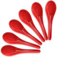 thumbnail image 7 of 2Pack / 8Pack Asian Soup Spoons, Chinese Japanese Miso Ramen Wonton Dumpling Pho Rice Noodle Soba Soup Spoons, Red and Black Soup Spoons, 7 of 7
