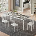 thumbnail image 4 of 78 Inch Dining Table for 8, Farmhouse Rectangular Kitchen Table with Heavy Duty Legs, Long Wooden Dining Room Table for Kitchen Living Room, Grey, 4 of 7