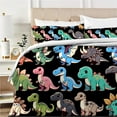 thumbnail image 3 of Cartoon Dinosaur Duvet Cover Set Kids Boys Girls Soft Lovely Bedroom Decor Home Textiles Bedding Set, 3 of 6