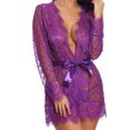 thumbnail image 3 of Gibobby Ropa sexy de mujer para sexo Conjunto de ropa interior de encaje para mujer, conjunto de ropa interior y ropa interior de encaje con correa, lencería sexy(Morado, M), 3 of 5