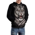 thumbnail image 3 of LAOLIUSN 3D Tiger Graphic Hoodie for Men, All-Over Print Pullover Sweatshirt, Big and Tall Plus Size Streetwear Hoodie with Pocket S-4XL, 3 of 7