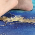 thumbnail image 2 of Blue Marble Golden Anti-Fatigue Kitchen Rug Set of 2 Stone Gold Retro Vintage Cushioned Kitchen Floor Standing Mat Waterproof Non-Slip Kitchen Mat and Rugs PVC Ergonomic Comfort Foam Rug, 2 of 6