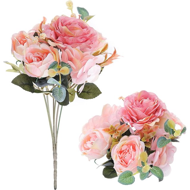 Ramos de flores artificiales Peonías Flores falsas para bodas Fiestas nupciales Decoración del hogar Arreglos florales Decoración del hogar Oficina Jardín (dream Blush P