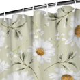 thumbnail image 4 of 72x72 Inch Fabric Shower Curtain Waterproof Polyester, Daisy Floral Print, 4 of 6