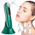 thumbnail image 1 of Removedor de puntos negros al vacío, limpiador de poros con modo de luz azul roja, USB recargable, 5 engranajes y 6 cabezas de succión, regalo compatible con los queridos Afortunado Sencillez, 1 of 5
