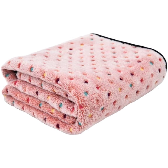 DUOYOU Clearance Pet Blanket Coral Fleece Flannel Blanket for Dogs and Cats Ideal for Pet Beds and Kennels， Soft Cute Dot Pattern Pet Blanket Flannel Throw for Dog Puppy Cat Dot Small