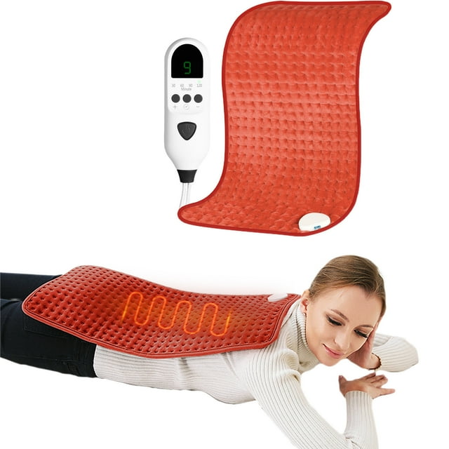 Lunxisen 4 Pcs Heating Pad, Far lnfrared Heating Pads with Auto Shut Off, Ultra Soft Heat Pad with Temperature Settings, Fast Heating with Graphene Heating Element(30*60cm)