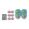 thumbnail image 1 of Juego de lanzar y atrapar pelotas para niños, juego de ocio para patio trasero exterior azul con rugby, 1 of 9