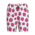 thumbnail image 3 of Yiaed Hand Drawn Strawberry for Men's Soft Sleep Pajama Short Lounging Pajama Shorts-Small, 3 of 8