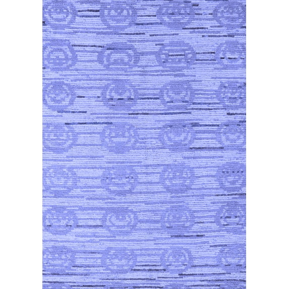 Ahgly Company Indoor Rectangle Abstract Blue Modern Area Rugs, 2' x 3'