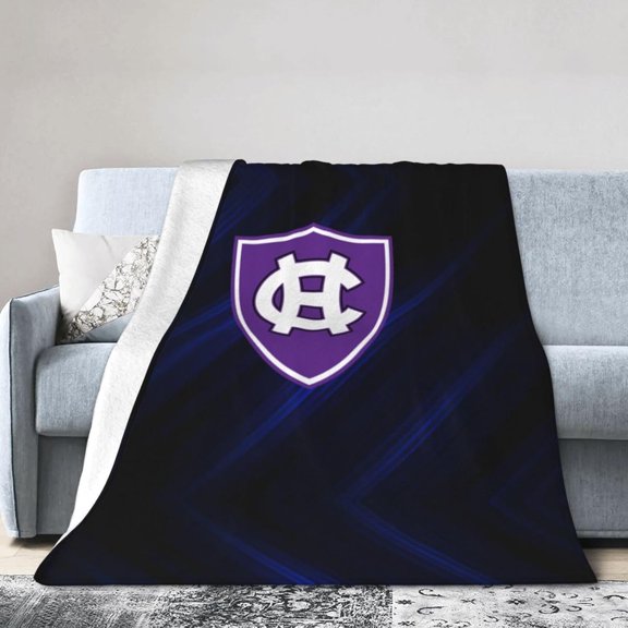 College of The Holy Cross Logo Fleece Blanket, Very Soft Microfiber Flannel Blanket for Couch Warm and Cozy for All Seasons