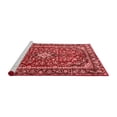 thumbnail image 2 of Ahgly Company Machine Washable Indoor Round Medallion Red Traditional Area Rugs, 5' Round, 2 of 4