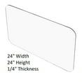 thumbnail image 2 of 1/4” Thick 24” Width 24” Height, Freestanding Safety Sneeze Guard Shield w/ Legs, Transparent (1 Unit), 2 of 4