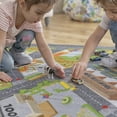 thumbnail image 2 of KC CUBS Playtime Collection Country Farm Road Map With Construction Site Educational Learning Area Rug Carpet For Kids and Children Bedroom and Playroom (5' 0" x 6' 6"), 2 of 7