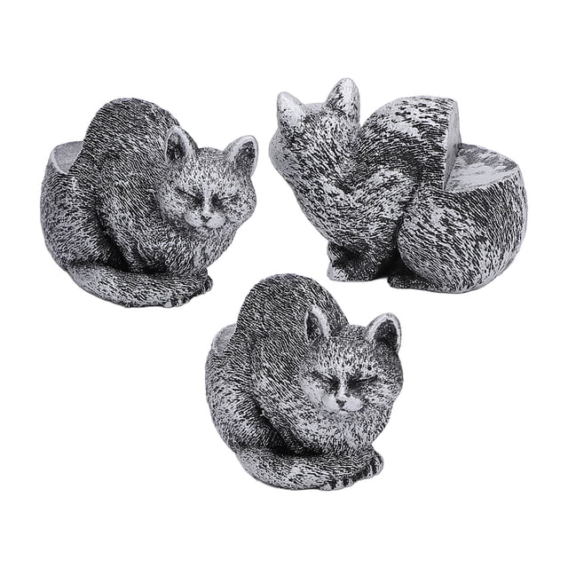 Resin Flower Pot Feet Strong Sturdy Design, Handmade Animal Statues Raisers, Support Indoor Outdoor Decor Improving Ventilation, Suitable for Home Office Living Room Bedroom, 3pcs
