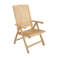 thumbnail image 6 of 4-Piece Teak Dining Set: 36" Round Table + 3 Marley Folding/Reclining Arm Chairs, 6 of 6