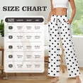 thumbnail image 6 of SCRAWLGOD Polka Dot Black White Palazzo Lounge Pants for Women High Wisted Drawstring Trousers Wide Leg Comfortable Stretchy Flowy Casual Pants with Pockets, XXL, 6 of 7