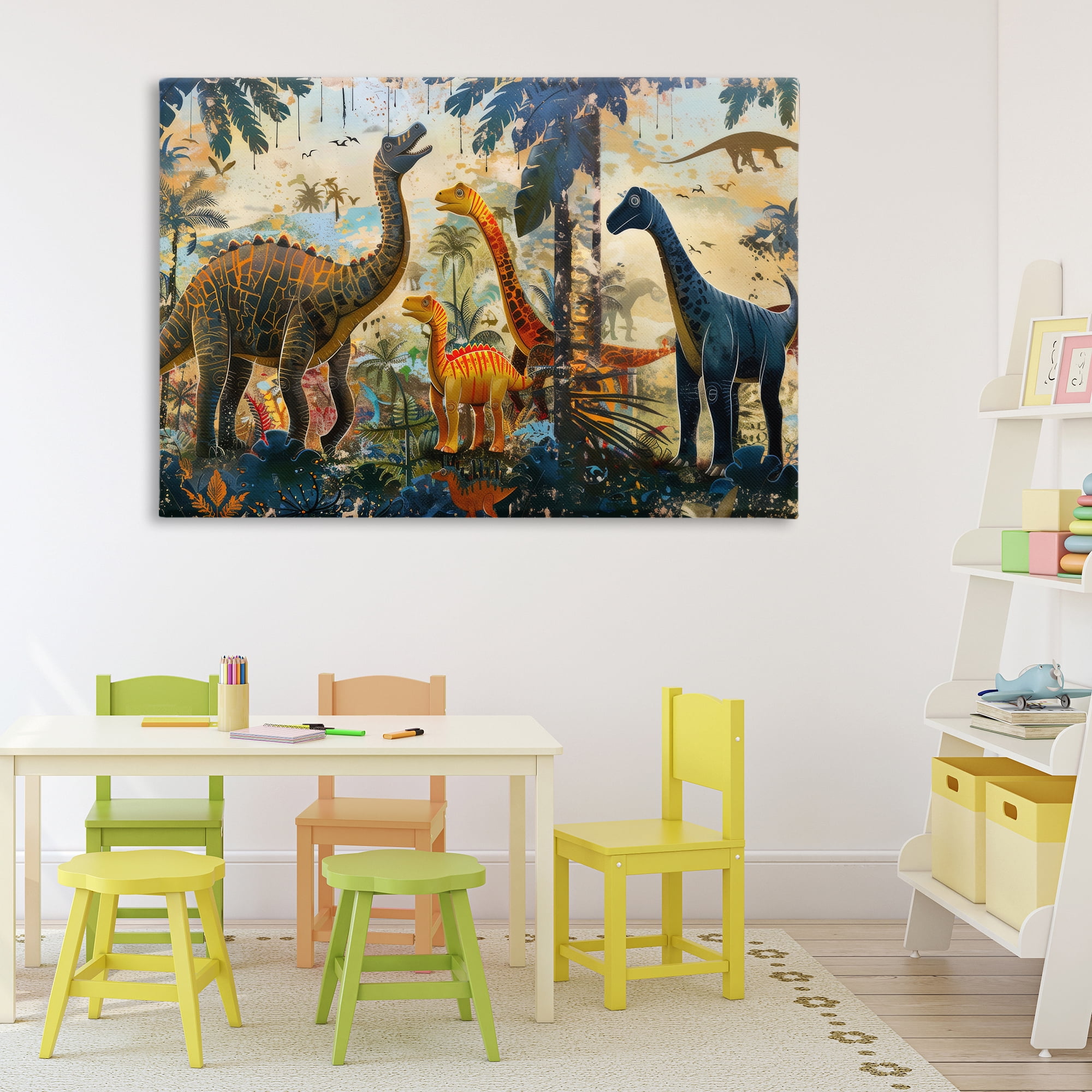 Stupell Industries Jurassic Journey in Nature Canvas Wall Art, design by Lazar Studio