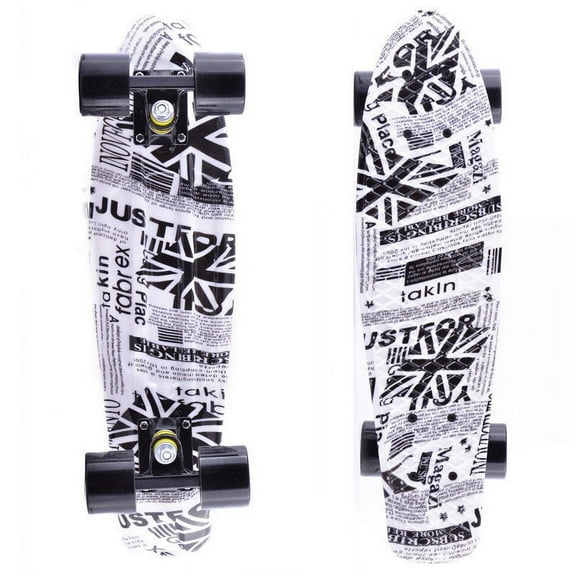 22 Inch 4-Wheel Skateboard Single-Warp Mini Cruiser And Longboard Fish Board For Kids Adult Gift Penny Style Board