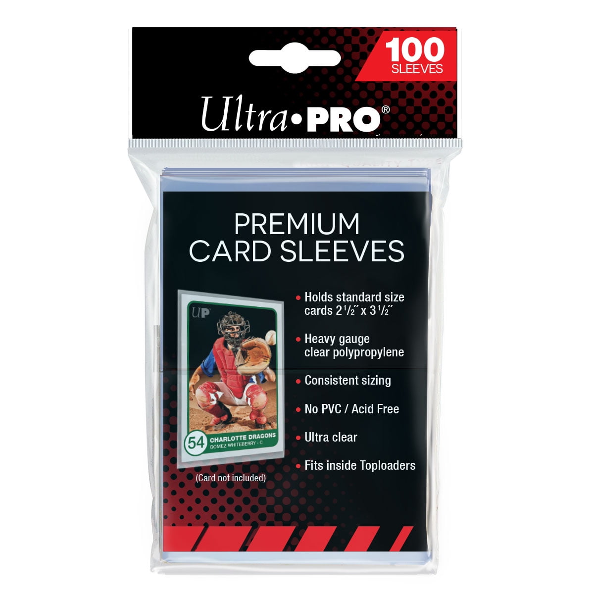 100 Count for sale online Ultra PRO 84649 Card Sleeves 