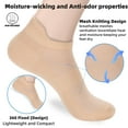 thumbnail image 2 of GlamourGarden Women's Breathable Cotton No Show Sport Socks, Khaki (8 Pack), 2 of 10