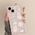 thumbnail image 4 of Funda de silicona suave con diseño de conejo y ondas para iPhone 11, iPhone 14, 12, 16, 13, 15 Pro Max, 12 Mini, Xs Max, X Xr, 7, 8 Plus, 4 of 5
