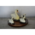 thumbnail image 4 of Nifao Set of White Swans each on Mable Base bronze statue – Home Decor Sculpture, 9"L x 18"W x 15"H, 4 of 11