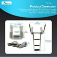 thumbnail image 5 of Marine City 4-Step Under Platform Ladder, 316 Stainless Steel, Telescoping Retractable Handrail, for Boats, Yachts, Marines & Ships Pack of 1, 5 of 7