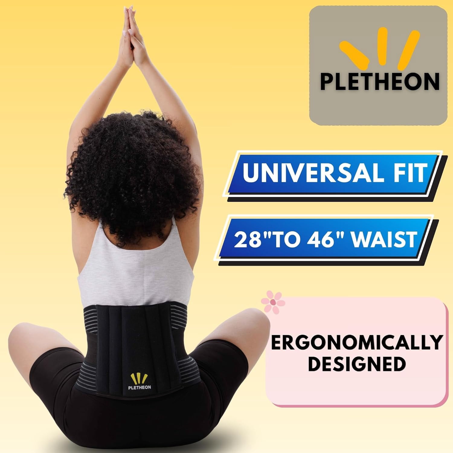 Adjustable Lumbar Support Belt for Lower Back Pain Relief Waist Brace for Men and Women | Posture Correction & Spine Support