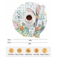 thumbnail image 6 of 13 Inch Round Placemats Set of 4, Happy Easter Non Slip Heat Insulation PP Table Mats, Spring Bunny Easter Eggs Floral Teal Plaid Washable Place Mats for Kitchen Dining Party Table Decor, 6 of 7