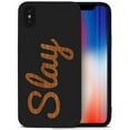 thumbnail image 1 of Case Yard Wooden Case for iPhone-XS-Max Soft TPU Silicone cover Slim Fit Shockproof Wood Protective Phone Cover for Girls Boys Men and Women Supports Wireless Charging Slay Design, 1 of 7
