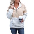 thumbnail image 2 of Sudadera de forro polar con cremallera de manga larga para mujer, 2 of 5