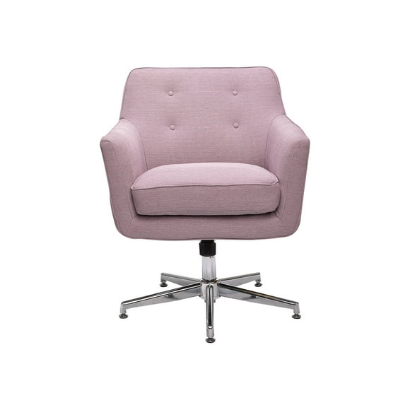 Serta Ashland - Chair - armrests - swivel - stainless steel, memory foam, twill fabric - lilac