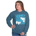 thumbnail image 3 of Retro Groovy Home Sweet Smurf Cartoon Sweatshirt for Men or Women Brisco Brands S, 3 of 6