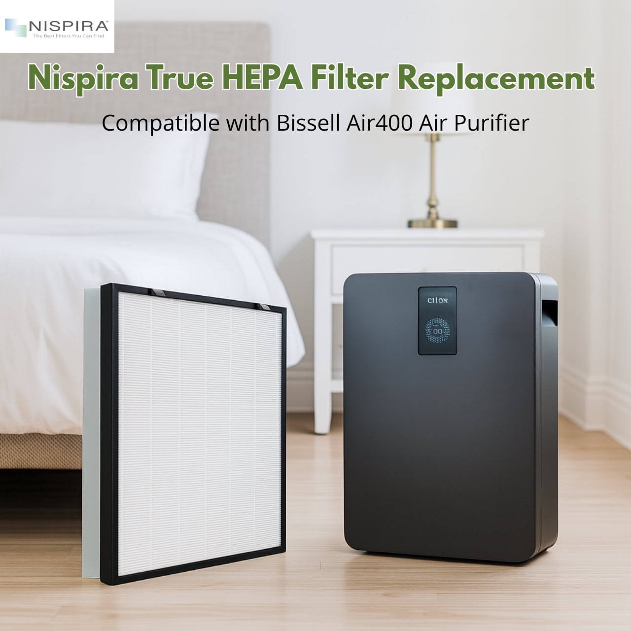 Air400 HEPA Filter Replacement Compatible with Bissell Air Purifier Part 2521, 1 Pack