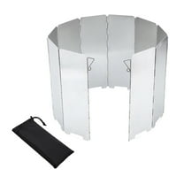 BESTOYARD 1 Set Camping Burner Windscreen Aluminum Alloy Wind Protection for Outdoor Cooking