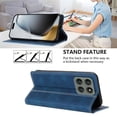 thumbnail image 4 of Leather For Motorola Edge 60 Pro 6.7-inch Case , RFID Blocking,Flip Color blocking Wallet Leather Case With Card Holder Magnetic Closure Shockproof Kickstand Protective Phone Cases Cover,Light Blue, 4 of 9