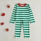thumbnail image 3 of Conjuntos de Pijamas de Navidad para niños, ropa de dormir para bebés, niños y niñas, Pijamas de Navidad a rayas para niños pequeños, ropa de dormir de 0 a 6 años, nuevo, Otoño e Invierno, 3 of 3