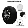 thumbnail image 2 of Sikiie Skull PVC Leather Spare Tire Wheel Cover Spare Tire Cover, for Car Truck SUV Camper Trailer Universal Fit(14-17in)-14 inch, 2 of 6