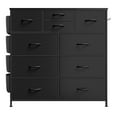 thumbnail image 2 of GIKPAL 10 Fabric Drawer Dresser for Bedroom Chest of Drawers with Wooden Top, Black, 2 of 9