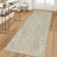 thumbnail image 5 of FairOnly 2'x10'Modern Ripple Weave Texture Machine Washable Runner Rug for Kitchen Hallway Ultra Thin Low Pile Non Slip Rug for Laundry,Beige Grey, 5 of 7