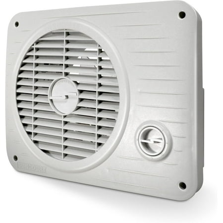 Suncourt ThruWall Room-to-Room Transfer Fan — Quiet Through Wall Vent Fan Improves Air Circulation Between Rooms Up To 200 Sq. Ft. | Hardwired, Variable Speed Dial (TW208)