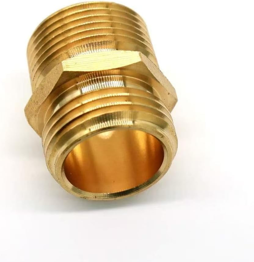 MKEUDQ-Garden Hose Adapter,3/4" GHT to 3/4" NPT Hose Connector,Brass Garden Hose Fitting,Male to Male Hose Adapter,4 Packs