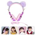 thumbnail image 2 of IFANLANDOR 1Pcs Casque Rond Dessin Animé pour Enfants avec Contrôle du Volume et Compatibilité avec Téléphone Intelligent, 2 of 8