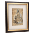 thumbnail image 5 of 8x10 Black and Distressed Gold 2 Tone Vintage Neutral Picture Frame, Hand Painted Real Wood, Matted for 5x7 Photo, Prints or Paintings, Real Glass Protection, 5 of 6